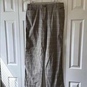 Kim Rogers Beige and Brown Plaid Pants